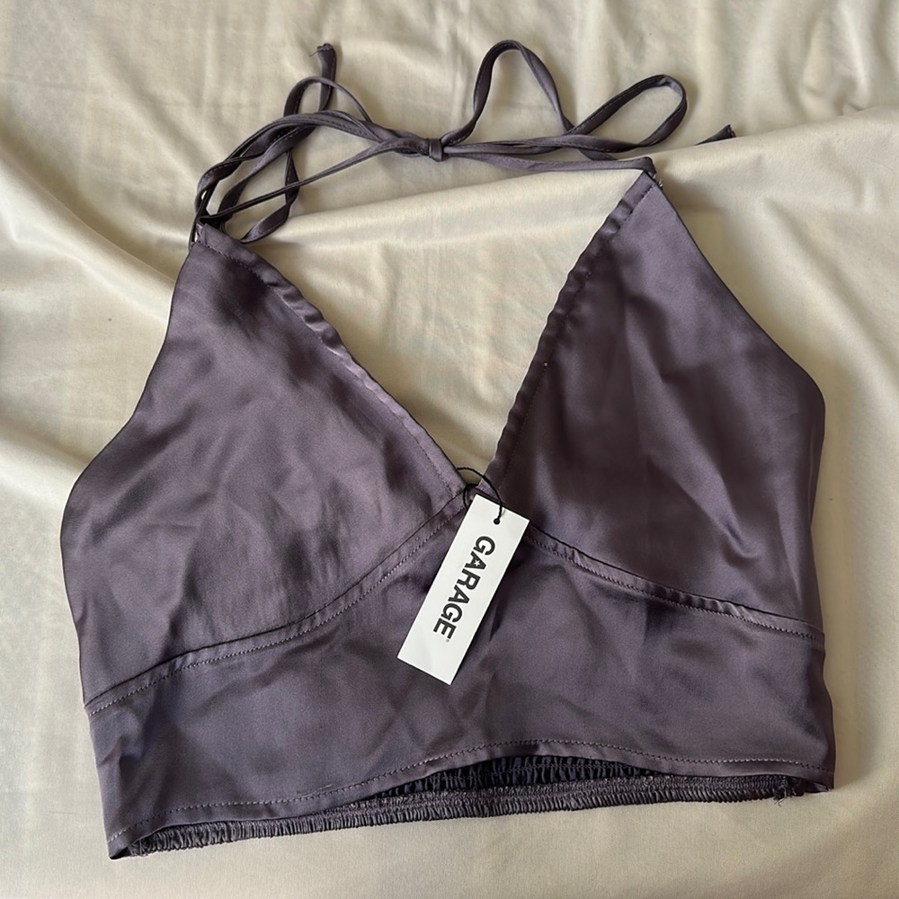 NWT Garage crop halter top
